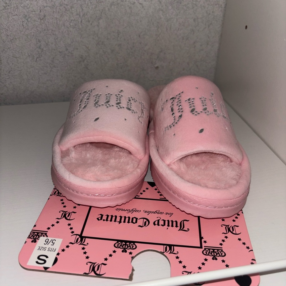 Juicy Couture Pink Slide Sandals
